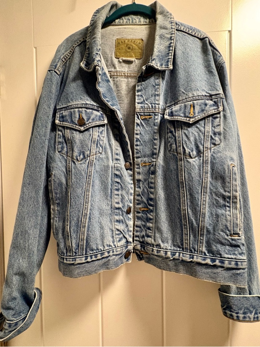 GAP Light Blue Denim Bomber Jacket